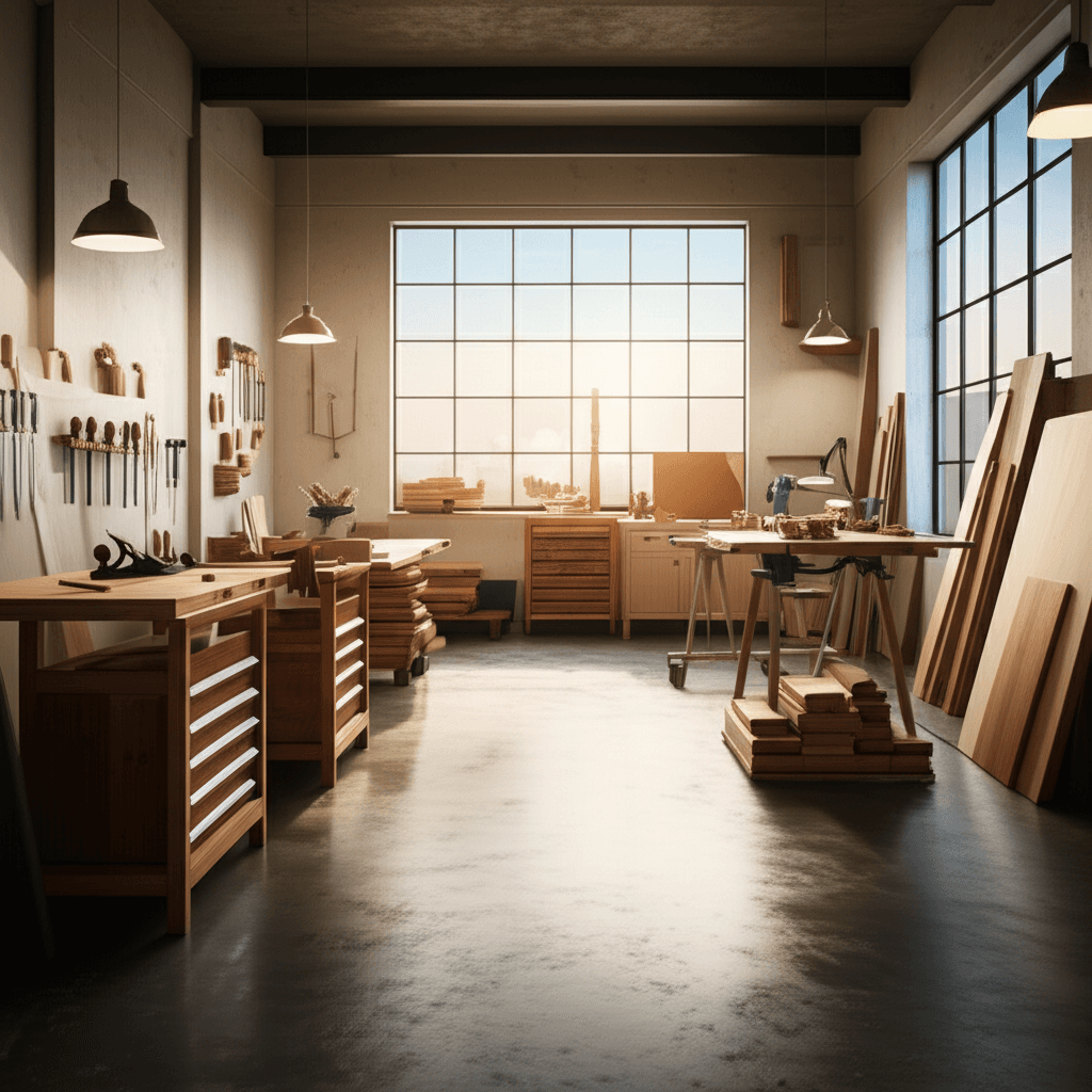 Modern carpentry workshop